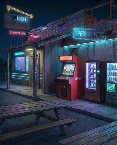 # 22 Drive-In
Minutes had passed since they crosse